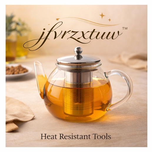 jfvrzxtuw™ Modern Glass Teapot with Infuser – Heat Resistant Tea Brewer