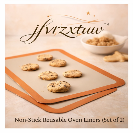 jfvrzxtuw™ Silicone Baking Mats – Non-Stick Reusable Oven Liners (Set of 2)