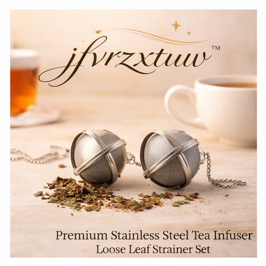 jfvrzxtuw™ Premium Stainless Steel Tea Infuser – Loose Leaf Strainer Set